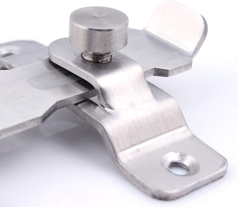 Stainless Steel Barn Door Latch for Sliding Doors, Windows, Cabinets, Garages, Sheds - Flip Gate Safety Lock Bolt