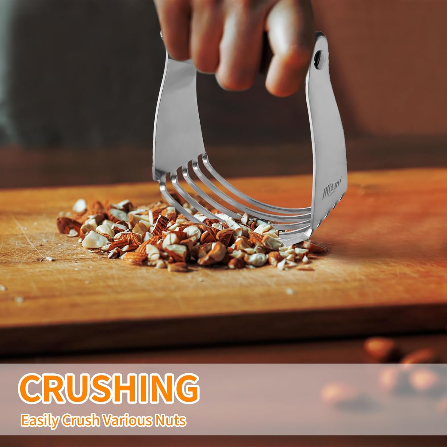 Stainless Steel Bench Scraper & Pastry Blender Cutter Set for Baking - Multipurpose Kitchen Tool for Nut, Pie, and Dough Processing