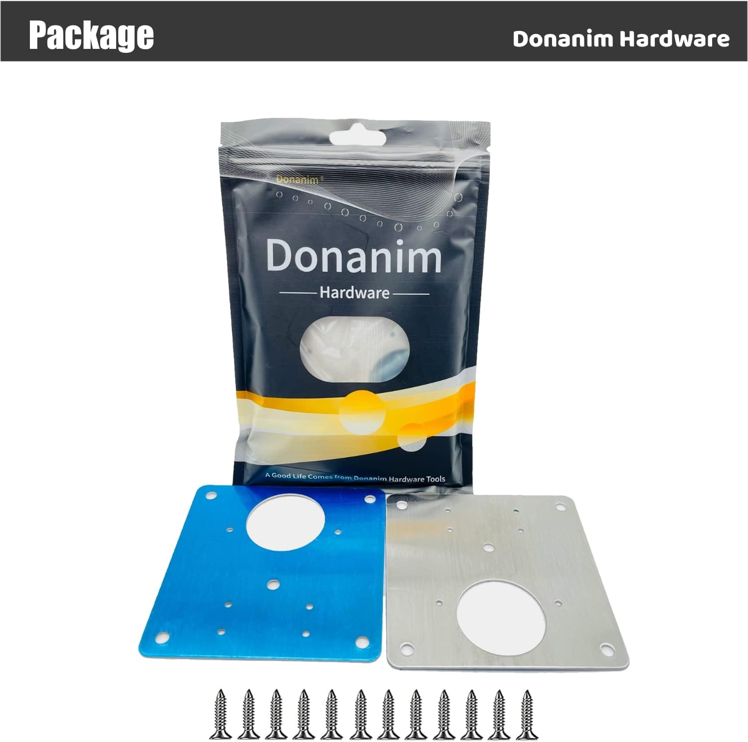 Stainless Steel Cabinet Hinge Repair Plate Bracket Set for Kitchen Cabinet Door Furniture - 2PCS