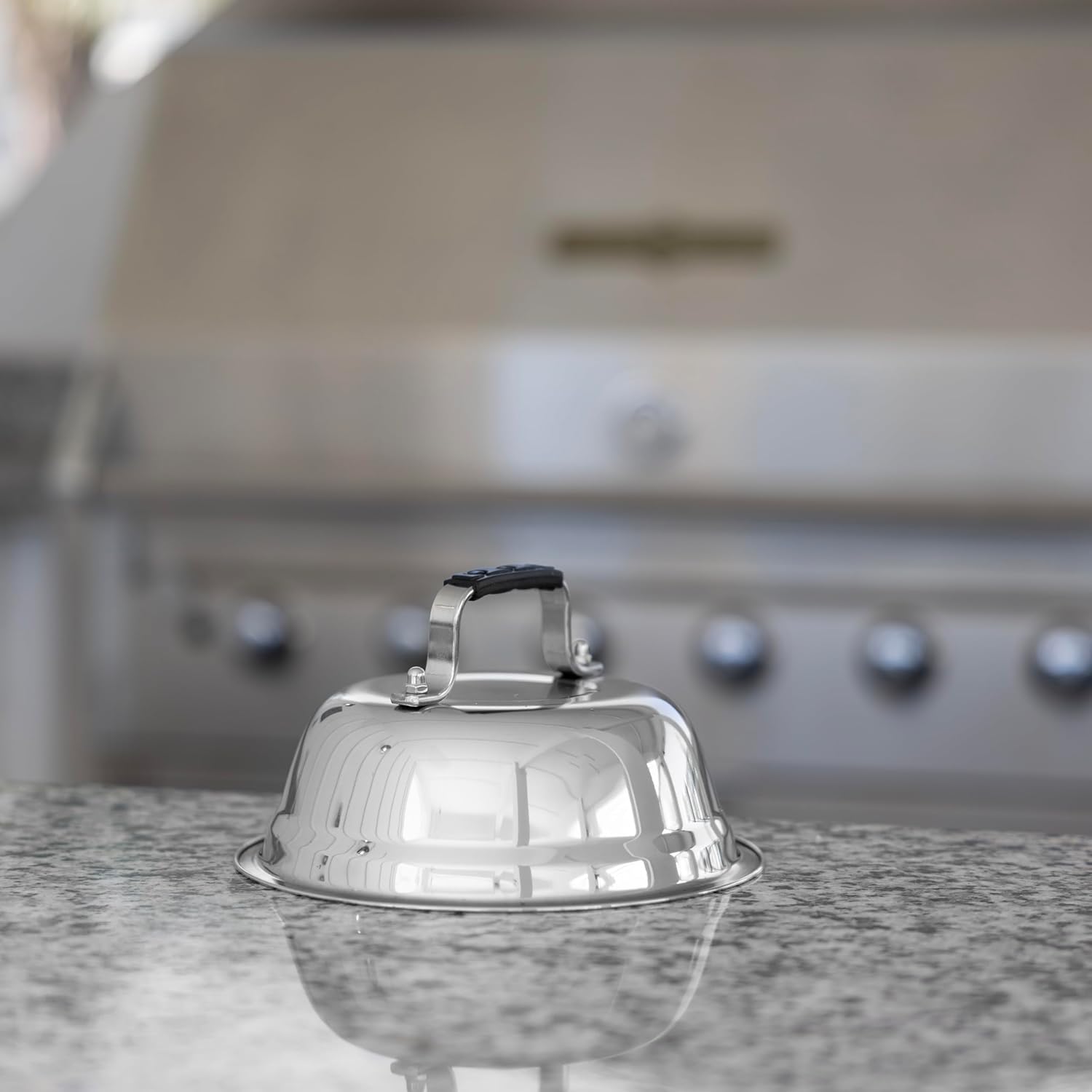 Stainless Steel Cheese Melting Dome for Grills, Griddles, and Stovetops - Outset Brand