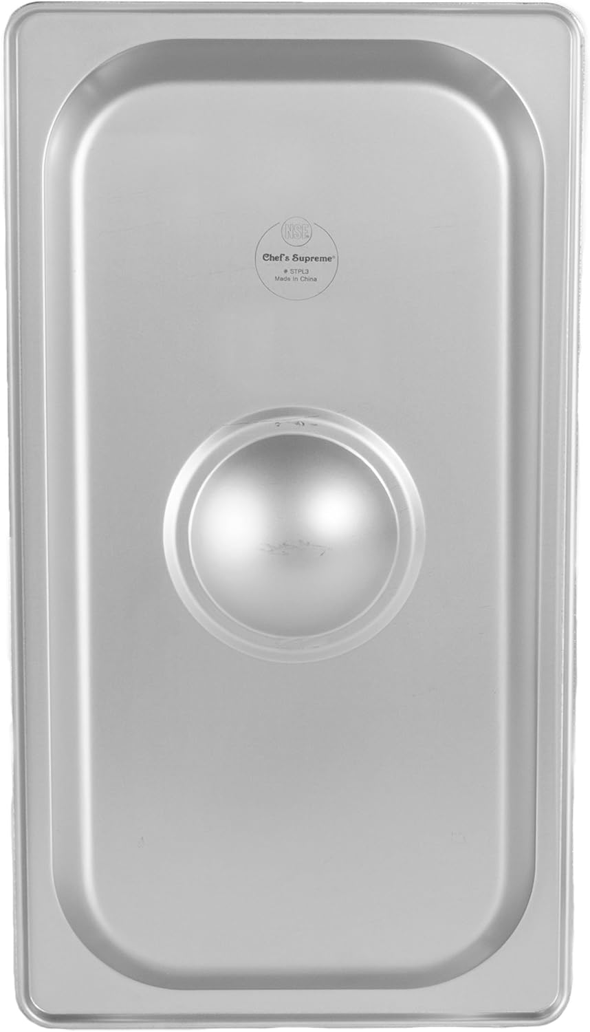 Stainless Steel Chef's Supreme Third Size Steam Table Cover, Individual Piece