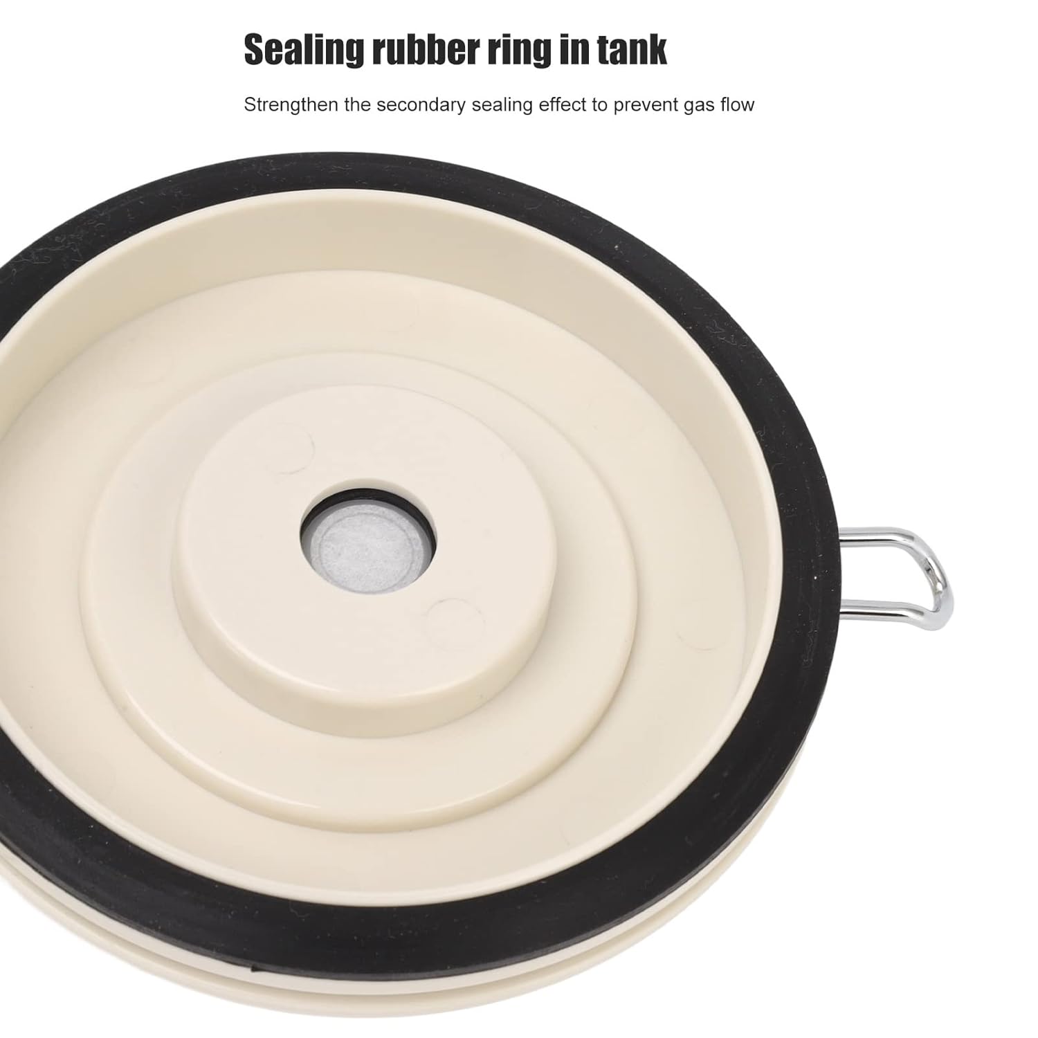 Stainless Steel Coffee Canister with Airtight Lid for Coffee Bean Storage - Creamy White 1.8L