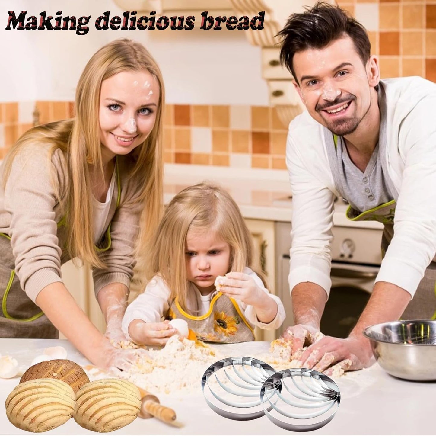 Stainless Steel Concha Cutter 4.1 Inch - Mexican Bread Mold for Baking Biscuits - Cookie Cutter Stamp