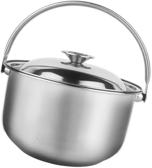 Stainless Steel Cooking Pot with Ceramic Saucepan and Lid - Non-Stick Stockpot for Home Cooking