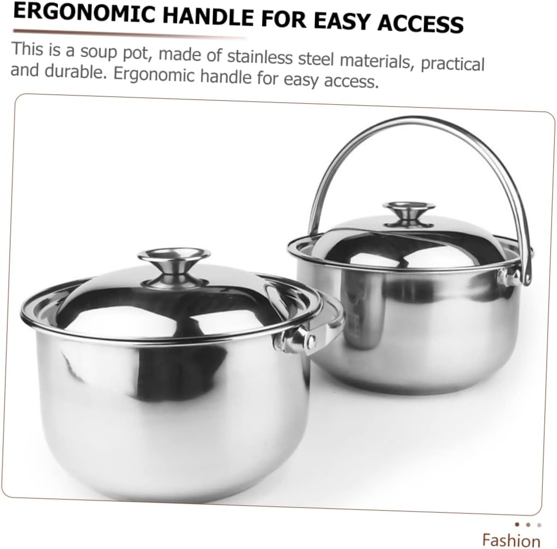 Stainless Steel Cooking Pot with Ceramic Saucepan and Lid - Non-Stick Stockpot for Home Cooking