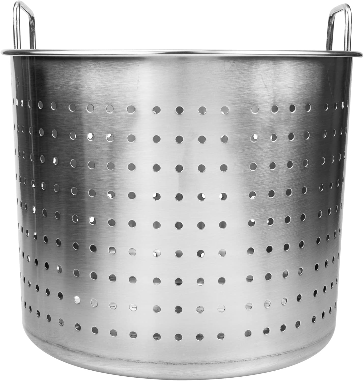 Stainless Steel Crawfish Seafood Boil Pot with Strainer Basket for Outdoor Cooking - Silver Heavy-duty Bayou Boiler
