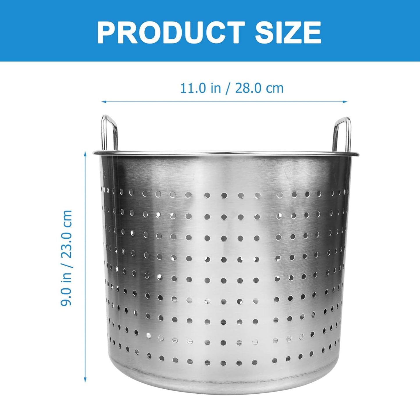 Stainless Steel Crawfish Seafood Boil Pot with Strainer Basket for Outdoor Cooking - Silver Heavy-duty Bayou Boiler