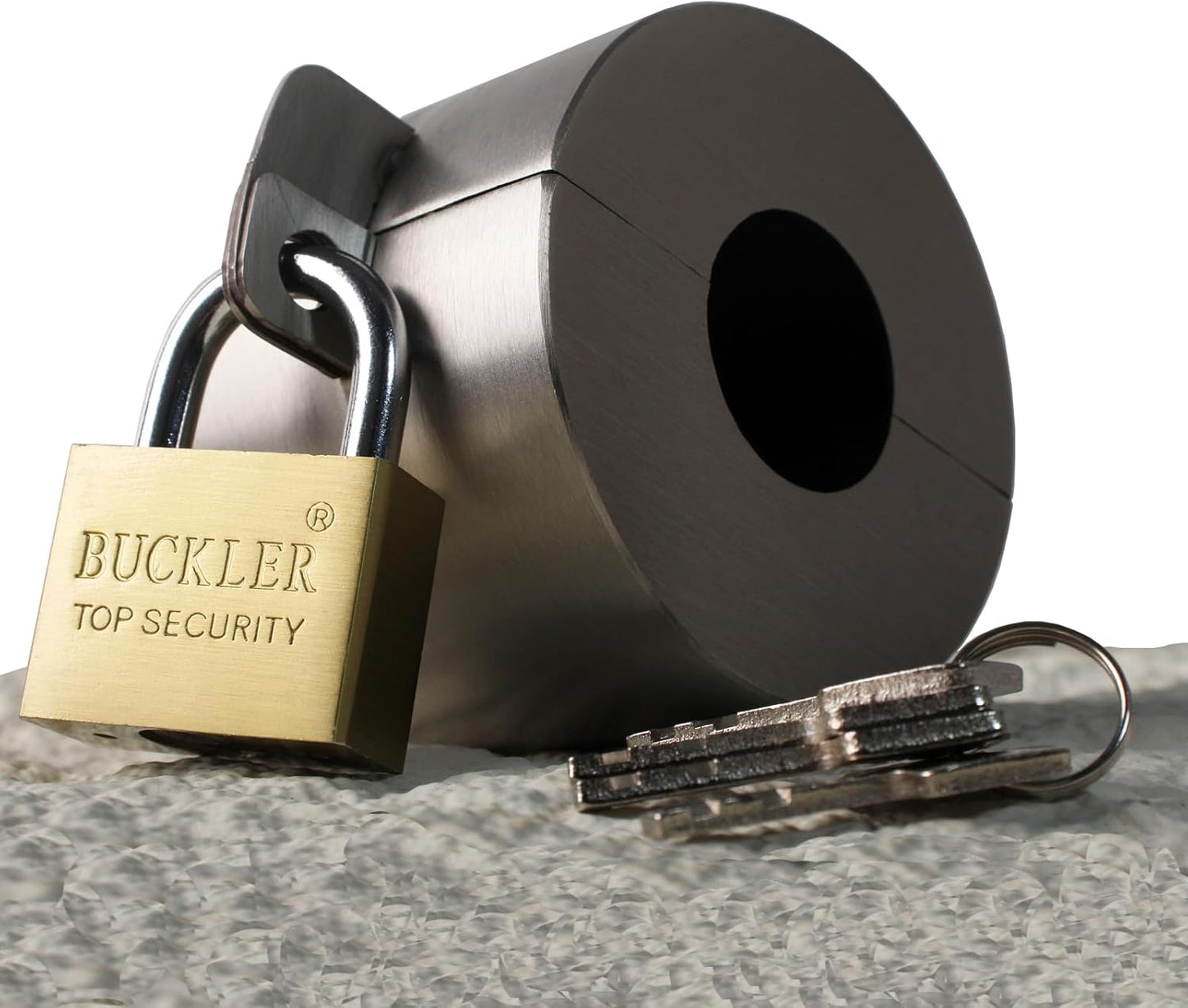 Stainless Steel Door Handle Lock Cover with Padlock - Temporary Lockout Device for Door Knob and Faucet Safety