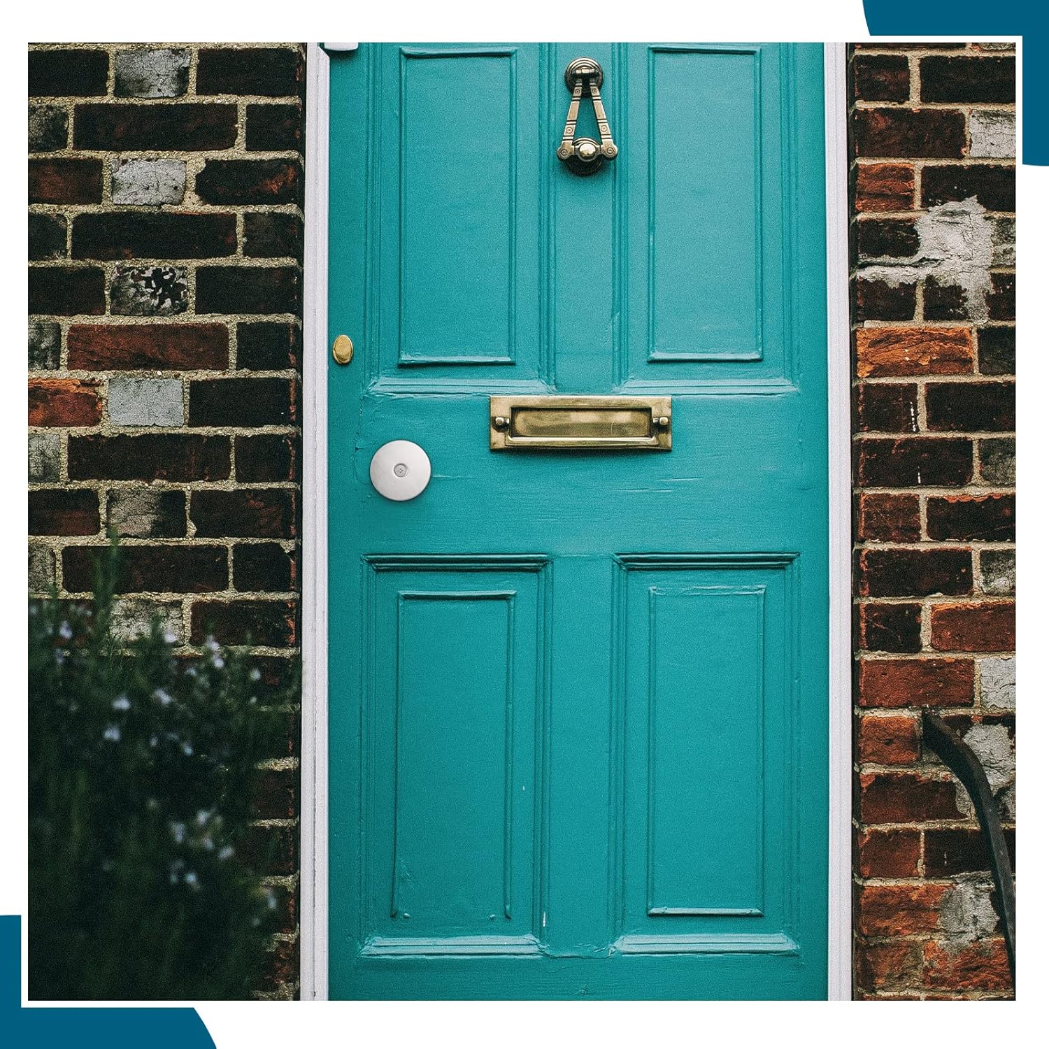 Stainless Steel Door Hole Cover Plate Set for Increased Home Security - 2-5/8" Diameter Filler Plates with Knob, Set of 2, Silver