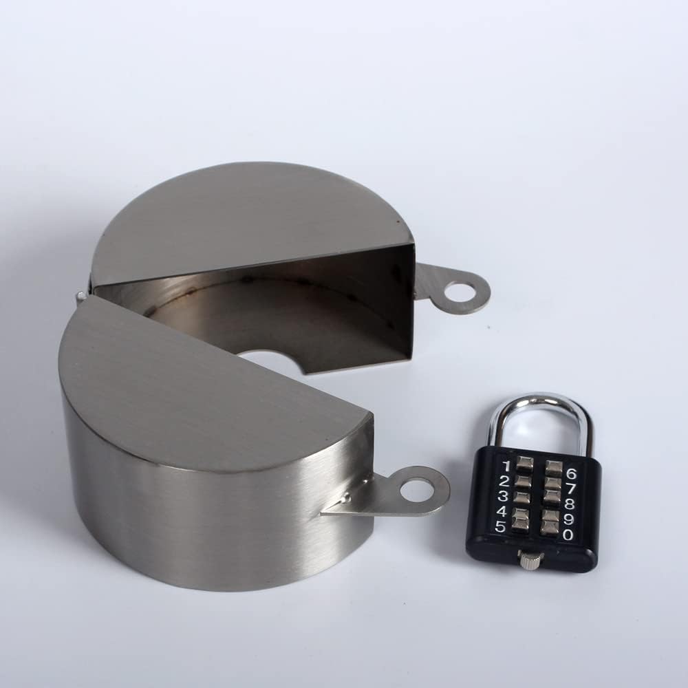 Stainless Steel Door Knob Lock Cover for Childproofing Apartments, Prevents Access to Keyhole without Drilling - Ideal for Evictions