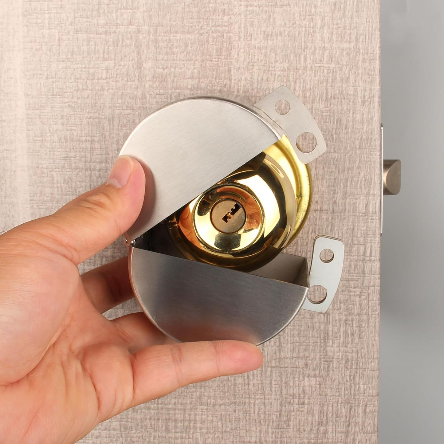 Stainless Steel Door Knob Lockout Device with Padlock for Child Safety