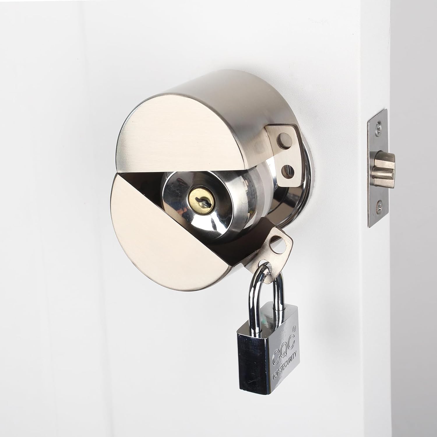 Stainless Steel Door Knob Lockout Device with Padlock for Child Safety