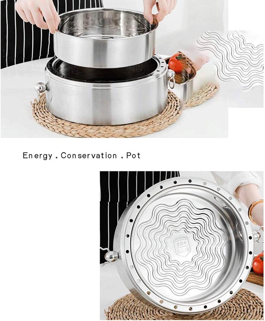 Stainless Steel Double Boiler and Steamer Set - Multi-Layer Cookware Pot - Saucepot with Wide Diameter