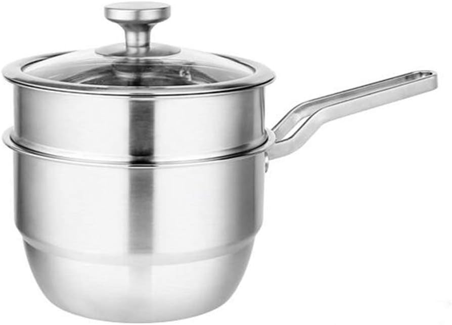 Stainless Steel Double-Layer Steamer Cooking Pot Set - TELoni Saucepan, Milk Pot, and Pans