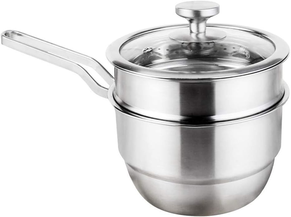 Stainless Steel Double-Layer Steamer Cooking Pot Set - TELoni Saucepan, Milk Pot, and Pans
