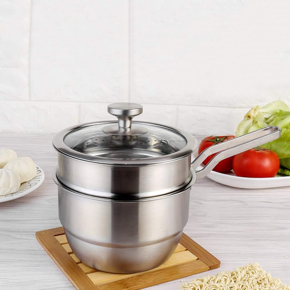 Stainless Steel Double-Layer Steamer Cooking Pot Set - TELoni Saucepan, Milk Pot, and Pans