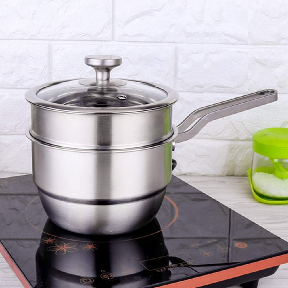 Stainless Steel Double-Layer Steamer Cooking Pot Set - TELoni Saucepan, Milk Pot, and Pans