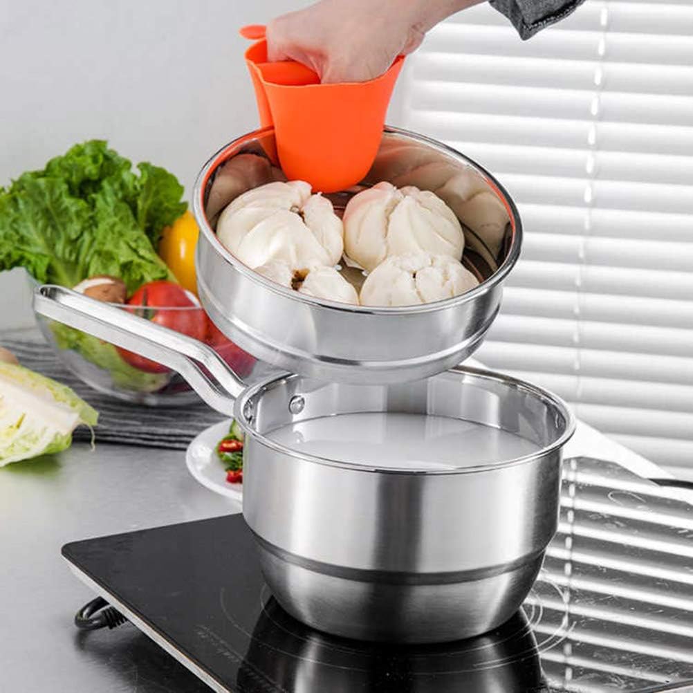 Stainless Steel Double-Layer Steamer Cooking Pot Set - TELoni Saucepan, Milk Pot, and Pans