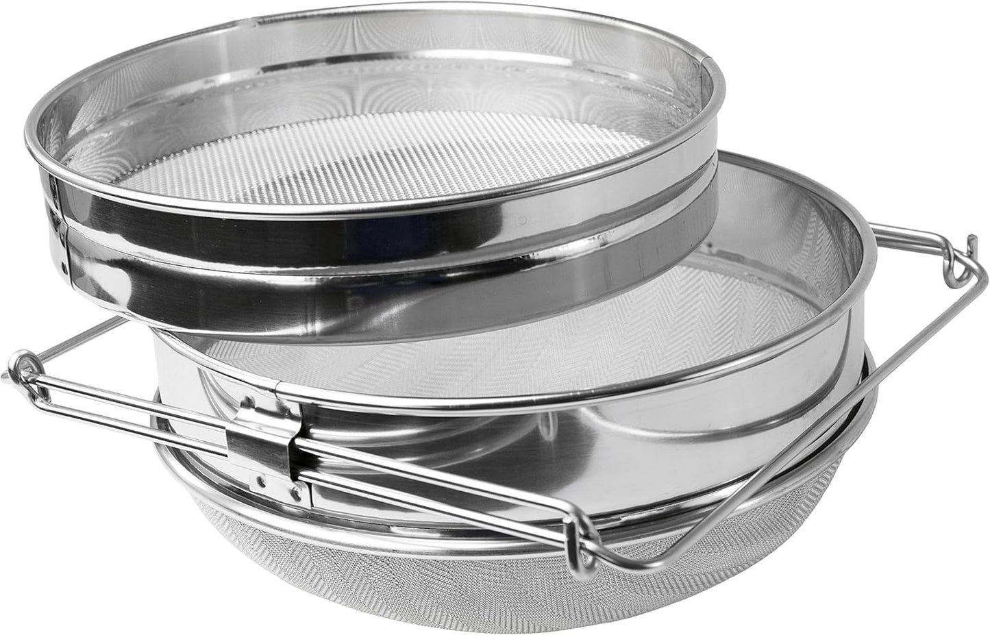 Stainless Steel Double Sieve Honey Strainer for Beekeeping Equipment - BEE-V101H