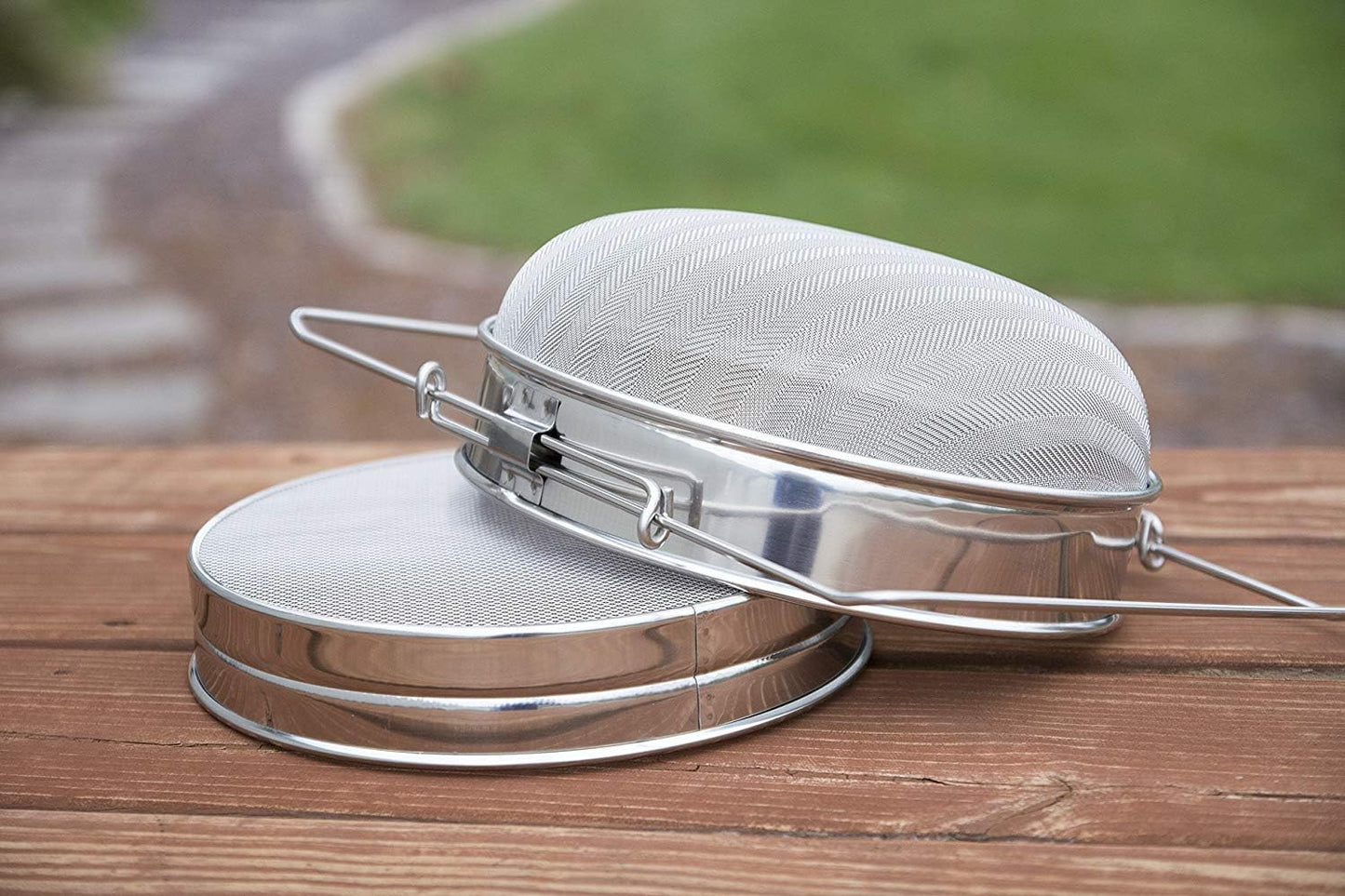 Stainless Steel Double Sieve Honey Strainer for Beekeeping Equipment - BEE-V101H