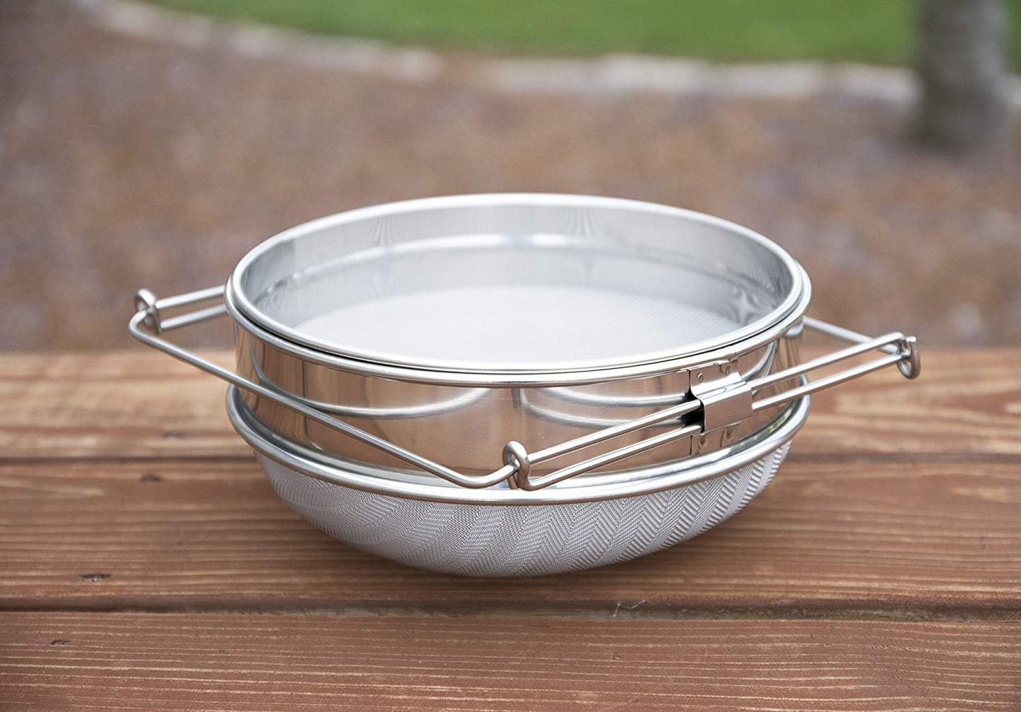 Stainless Steel Double Sieve Honey Strainer for Beekeeping Equipment - BEE-V101H