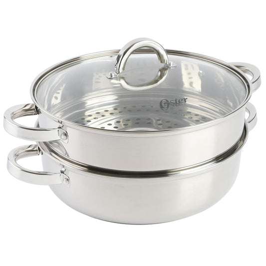 Stainless Steel Dutch Oven Cassole with Steamer Basket - 6 Qt by Oster Sangerfield