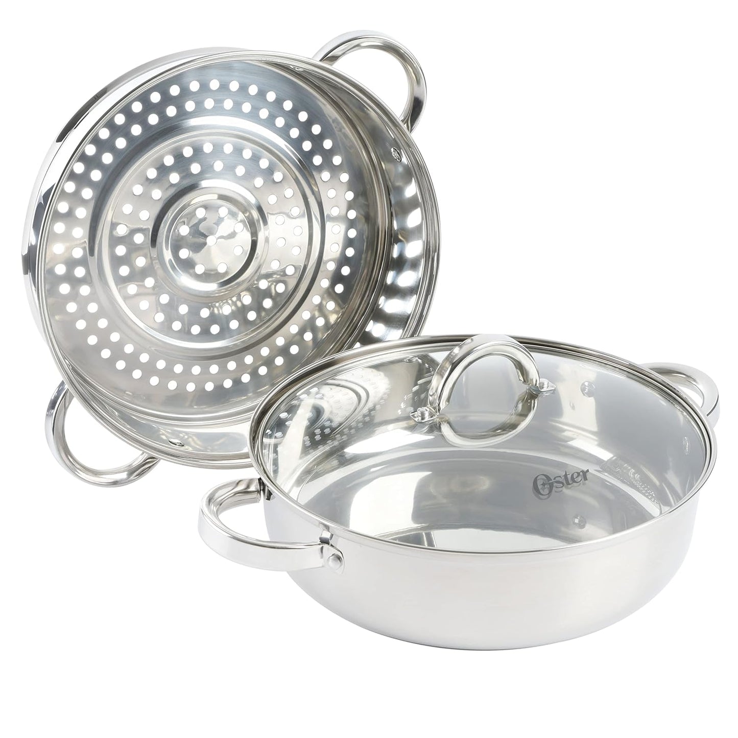 Stainless Steel Dutch Oven Cassole with Steamer Basket - 6 Qt by Oster Sangerfield