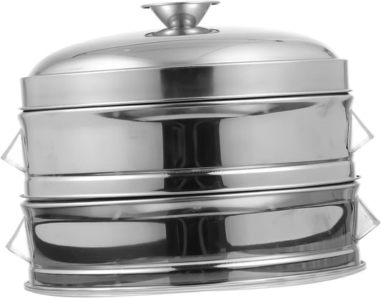 Stainless Steel Electric Hot Pot Steamer Set for Cooking Vegetables, Charcuterie, and Buns