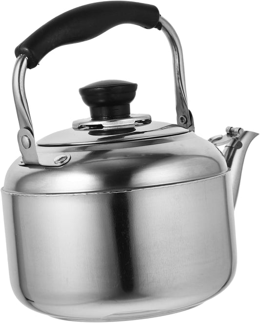Stainless Steel Electric Tea Kettle with Variable Temperature Control and Whistling Spout - Multipurpose Water Pot for Stove Top or Shower Use