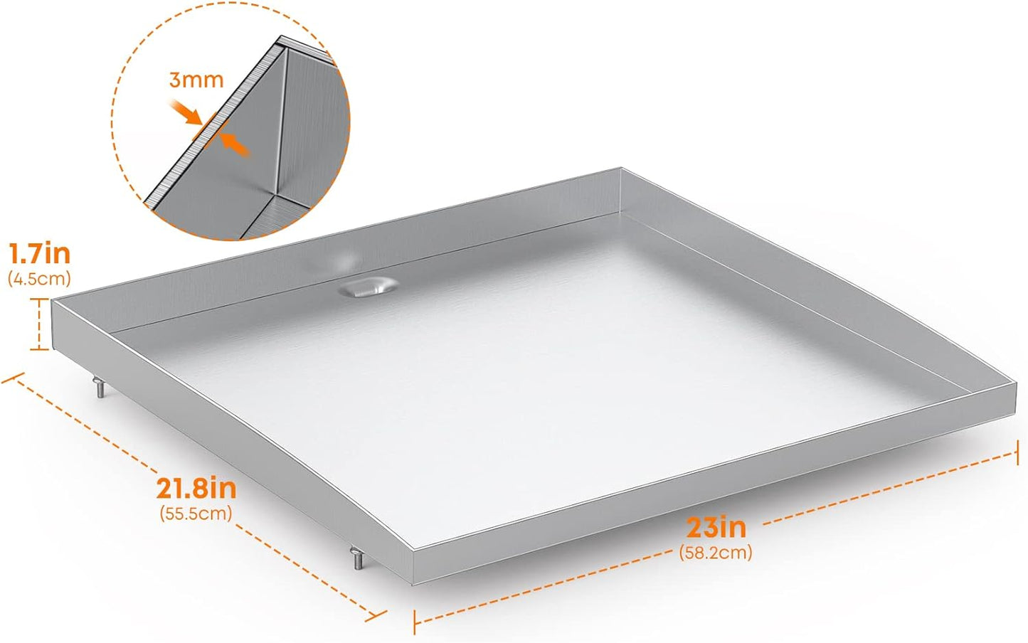 Stainless Steel Flat Top Griddle Replacement for Royal Gourmet Regal GB2000 Gas Grill