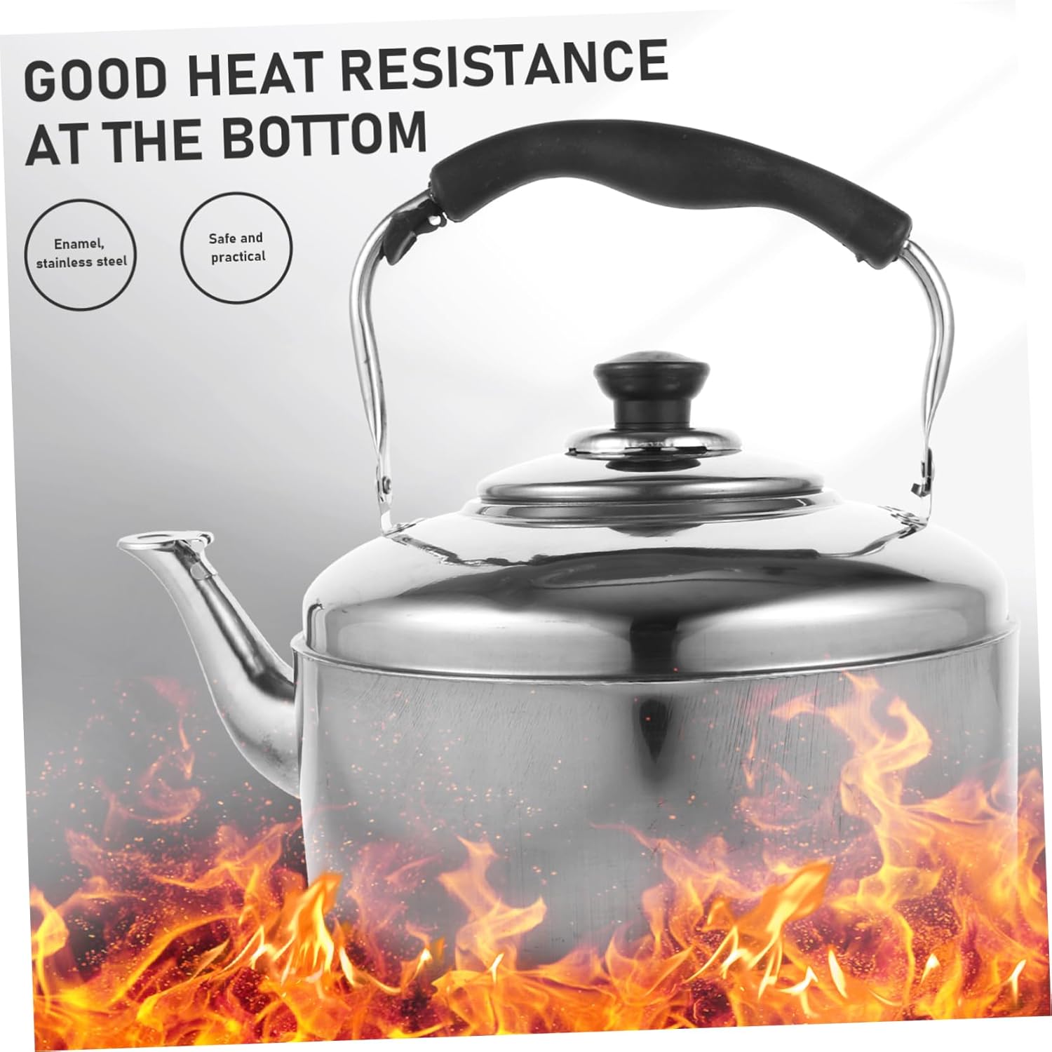 Stainless Steel Foldable Electric Tea Kettle for Camping and Gas Stove