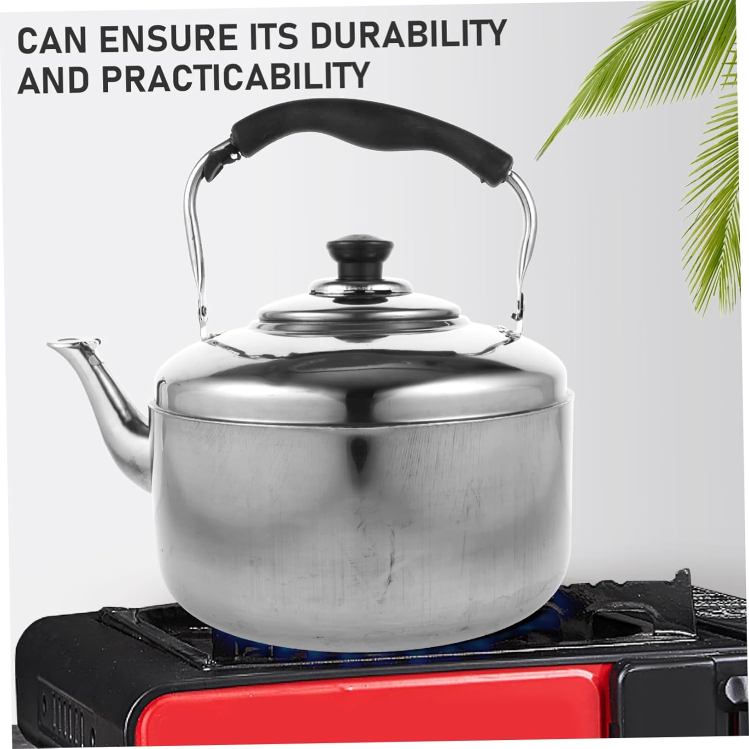Stainless Steel Foldable Electric Tea Kettle for Camping and Gas Stove