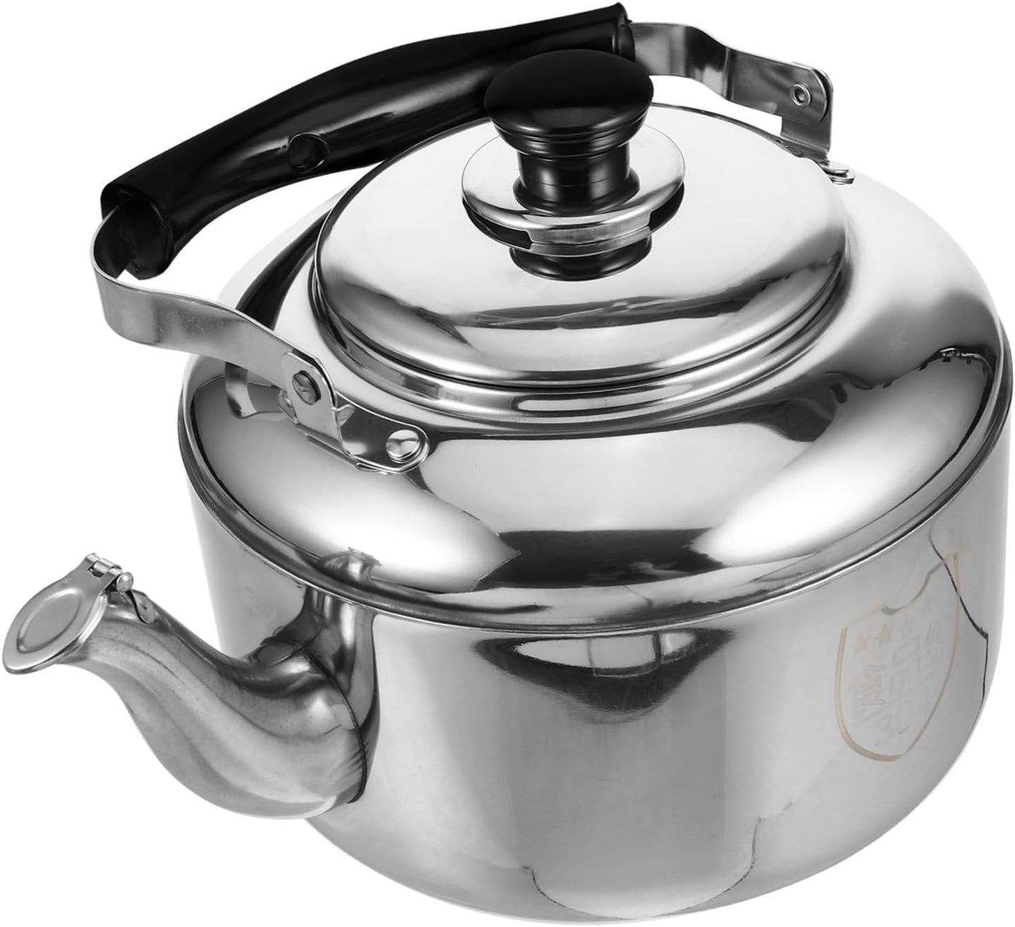 Stainless Steel Foldable Whistling Kettle with Infuser - Vintage Tea Pot for Camping and Home Use