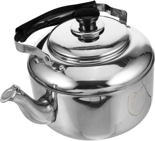 Stainless Steel Foldable Whistling Kettle with Infuser - Vintage Tea Pot for Camping and Home Use