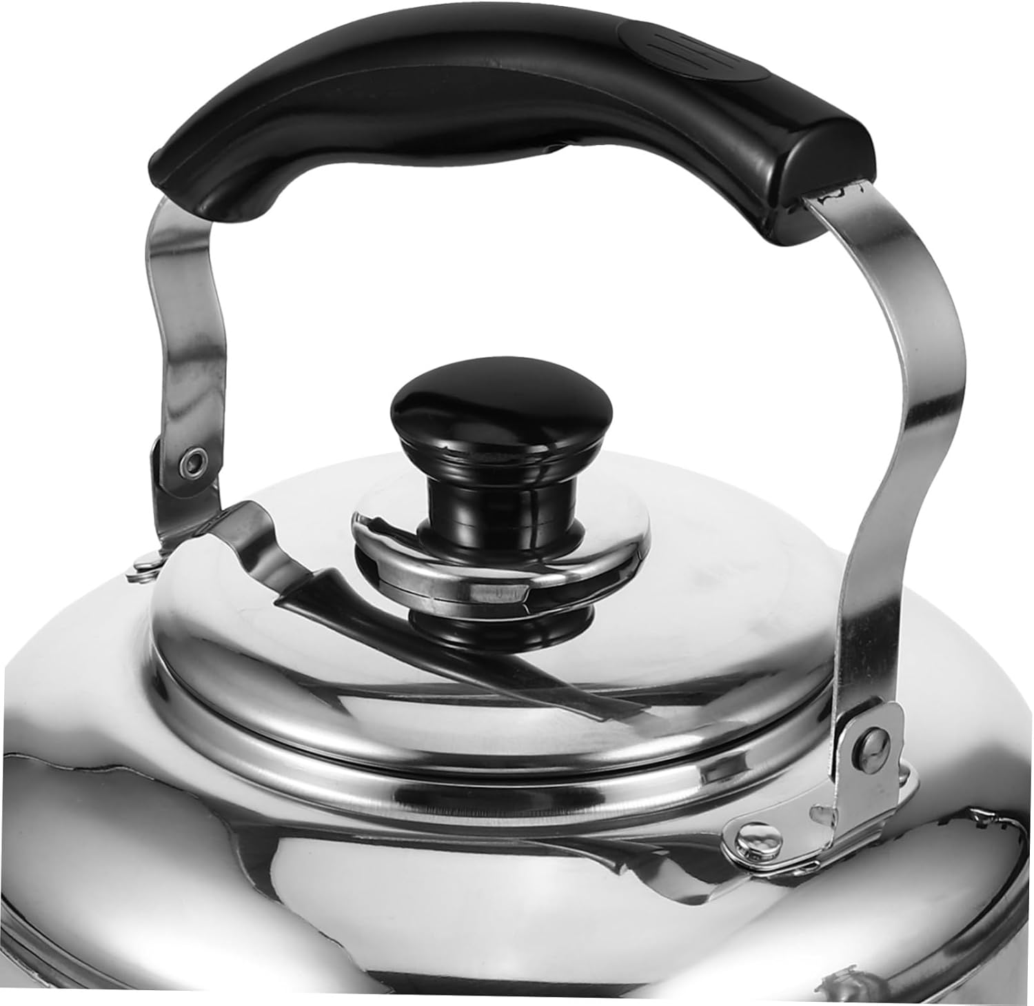 Stainless Steel Foldable Whistling Kettle with Infuser - Vintage Tea Pot for Camping and Home Use