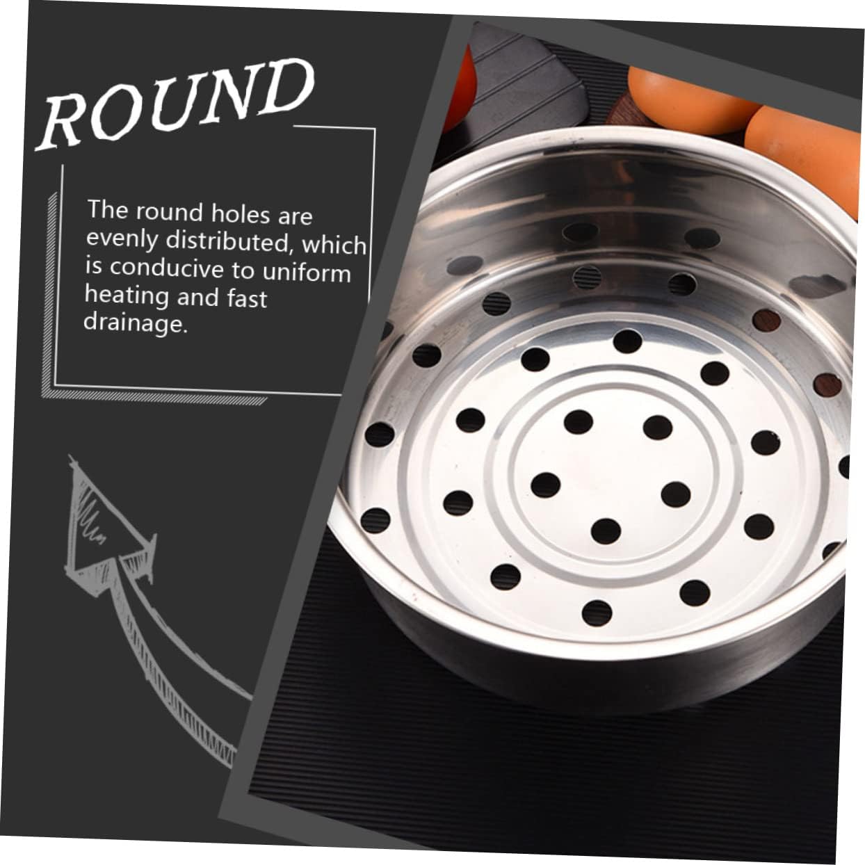 Stainless Steel Folding Bun Steamer Basket for Hot Vegetable and Fruit Juicing in Microwave or Canning