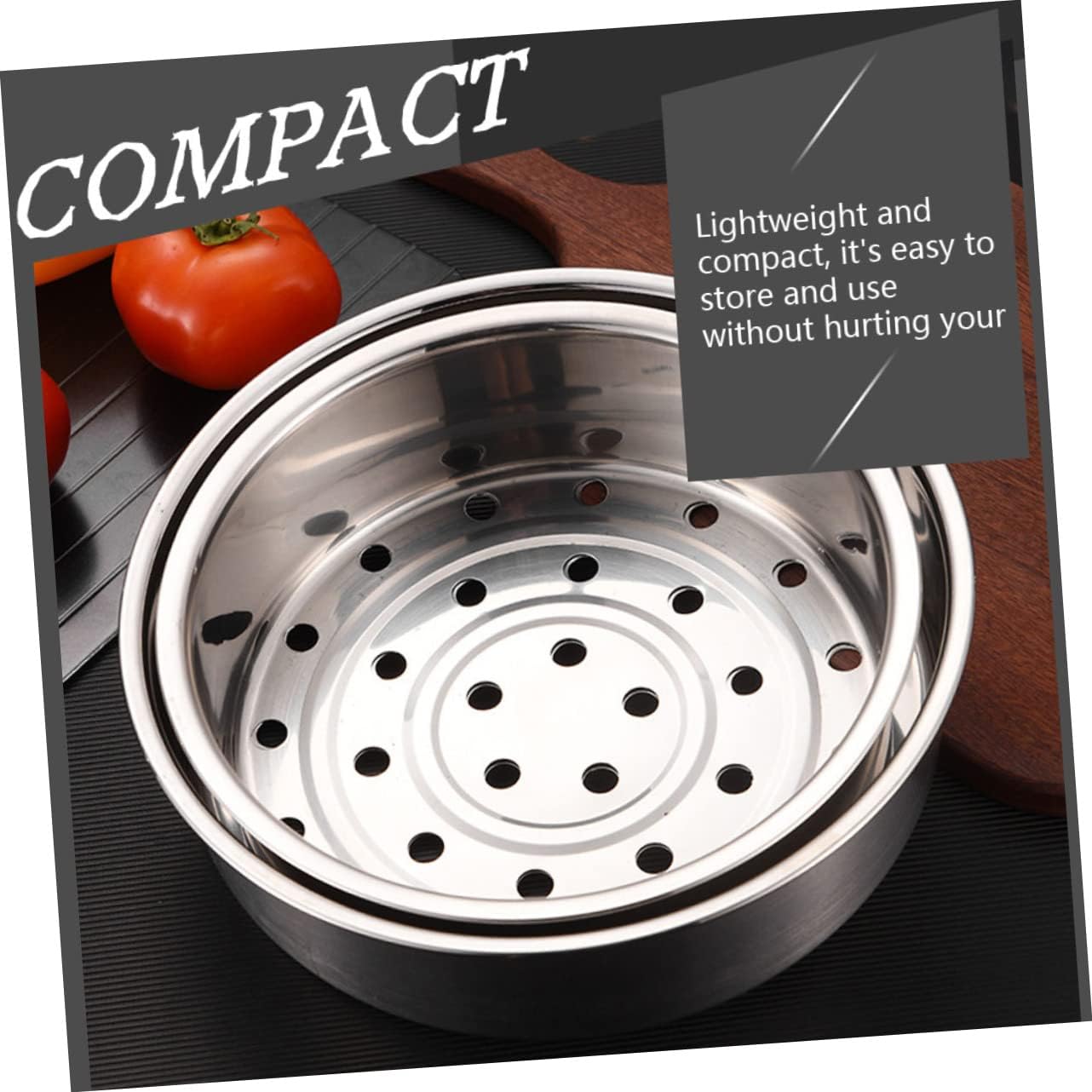 Stainless Steel Folding Bun Steamer Basket for Hot Vegetable and Fruit Juicing in Microwave or Canning