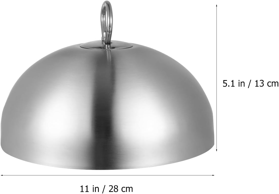 Stainless Steel Food Tent Covers for Picnic, Round Steaming Cover, Griddle, Cake Cover - Anti Oil Plate Steak Cover
