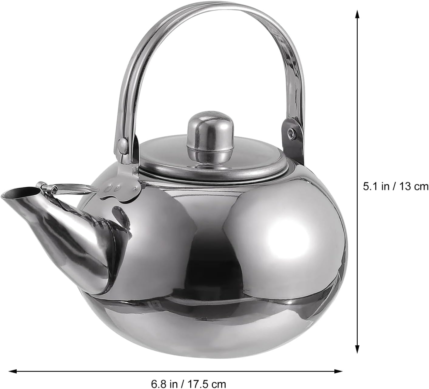 Stainless Steel Glass Tea Kettle with Whistling Pot, Coffee Filter, and Strainer - Stovetop Teapot for Hot Water Brewing
