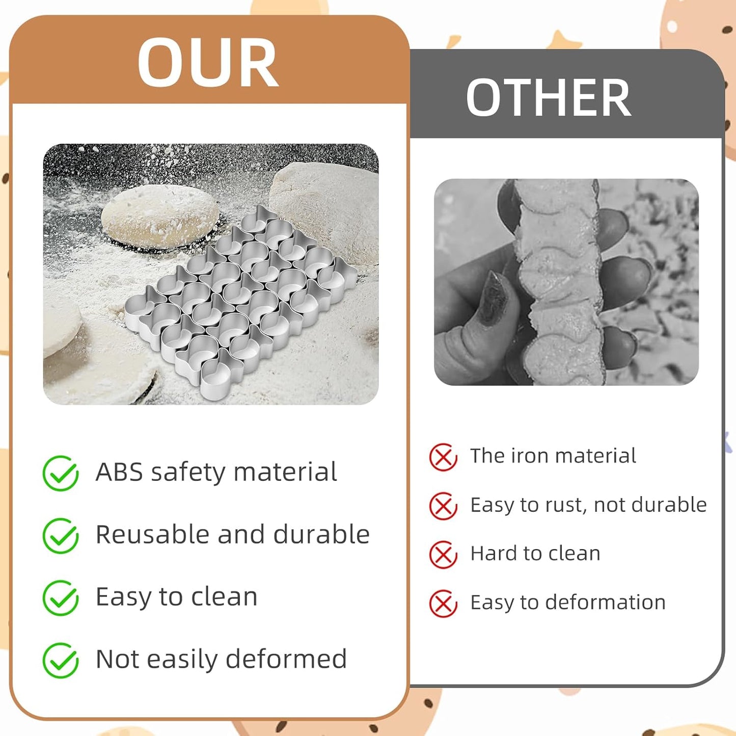 Stainless Steel Gold Fish Cookie Cutter Set with 25 Cavities and Cleaning Brushes - Non-Stick Mini Fish Shapes Molds for Baking