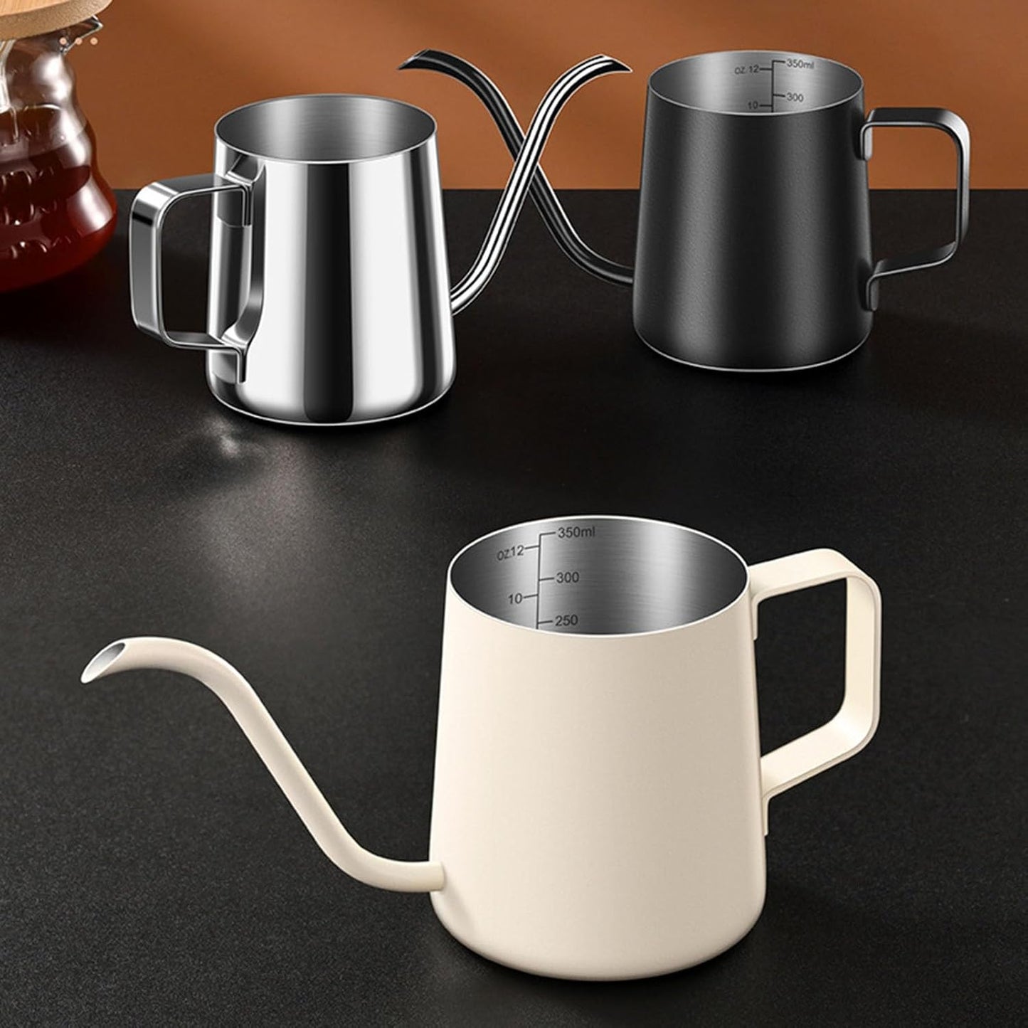 Stainless Steel Gooseneck Kettle for Pour Over Coffee and Tea Brewing