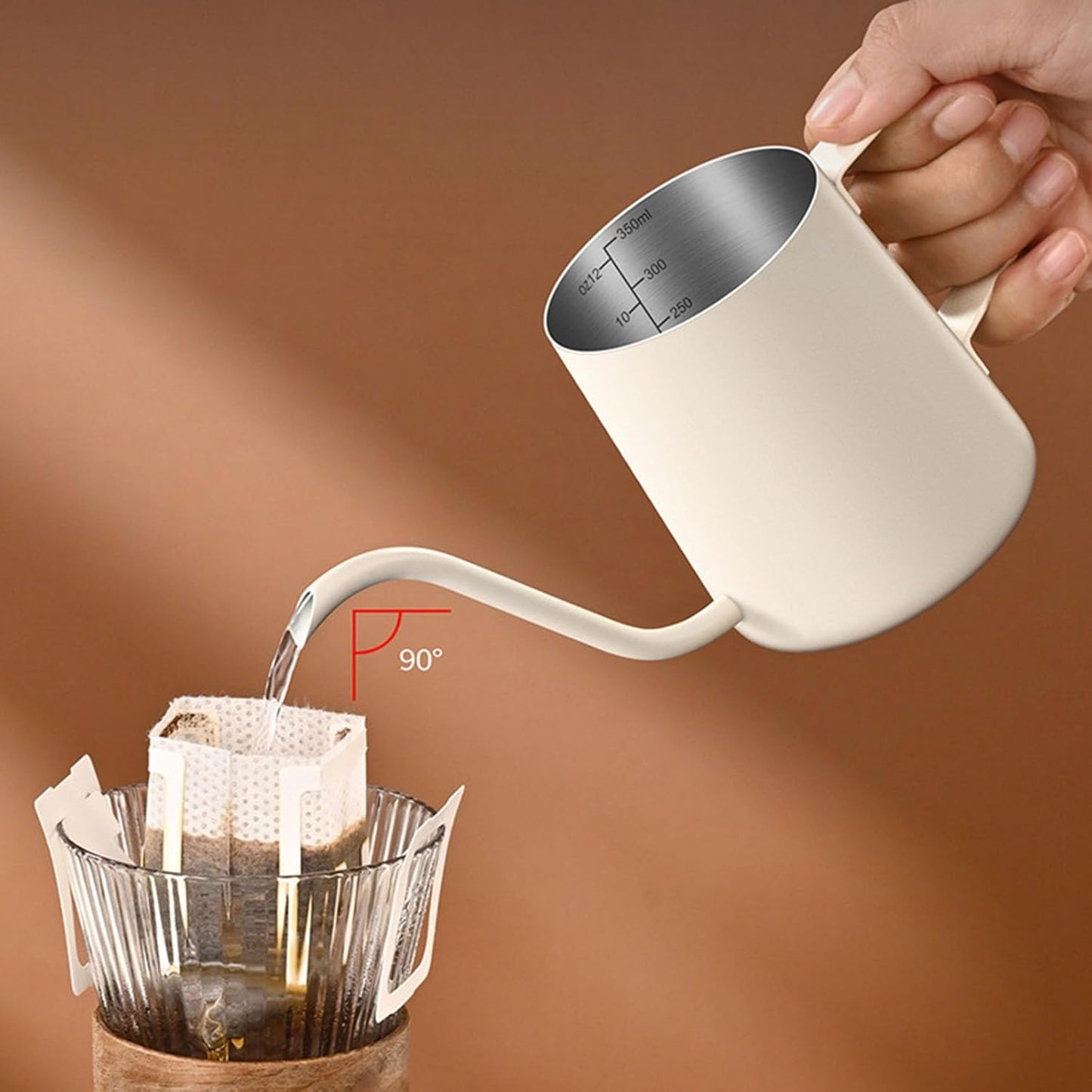 Stainless Steel Gooseneck Kettle for Pour Over Coffee and Tea Brewing