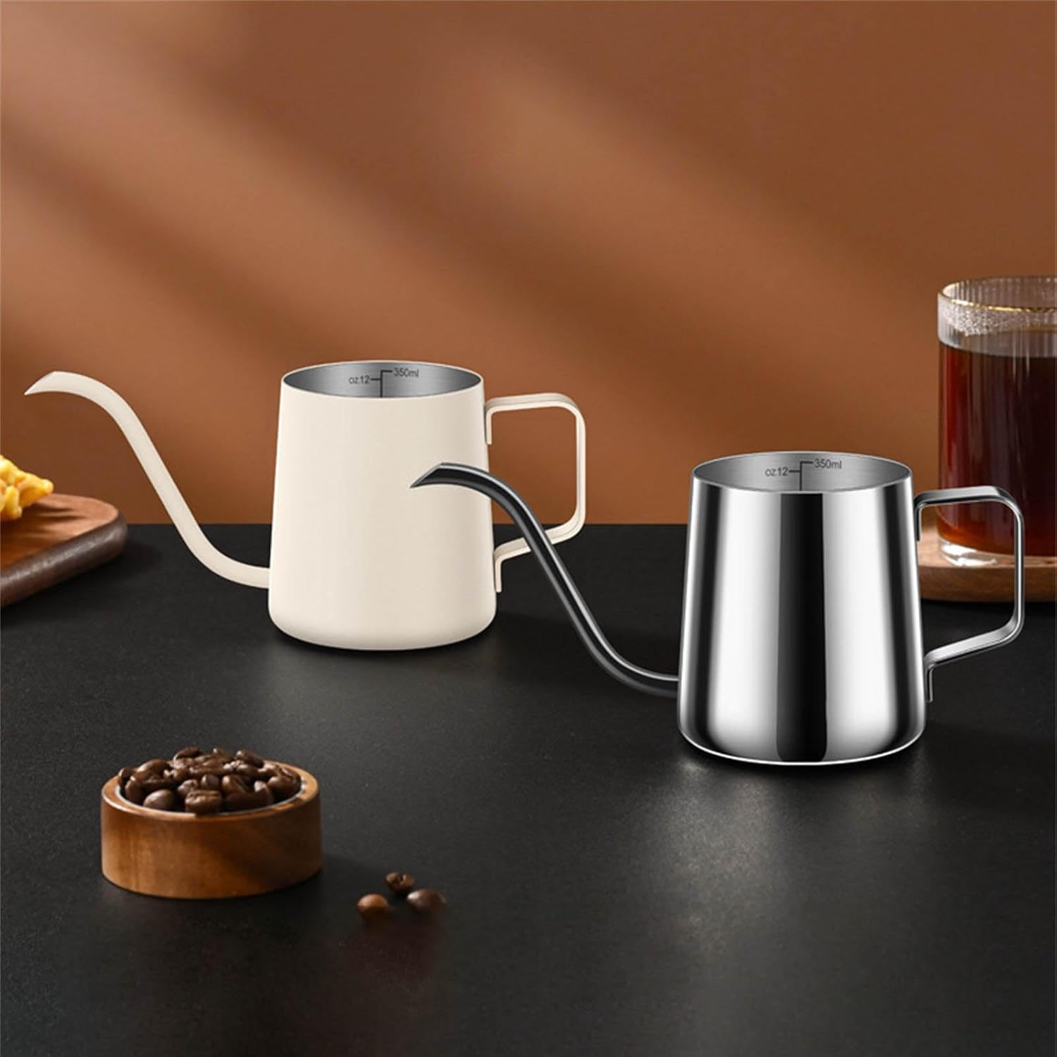 Stainless Steel Gooseneck Kettle for Pour Over Coffee and Tea Brewing