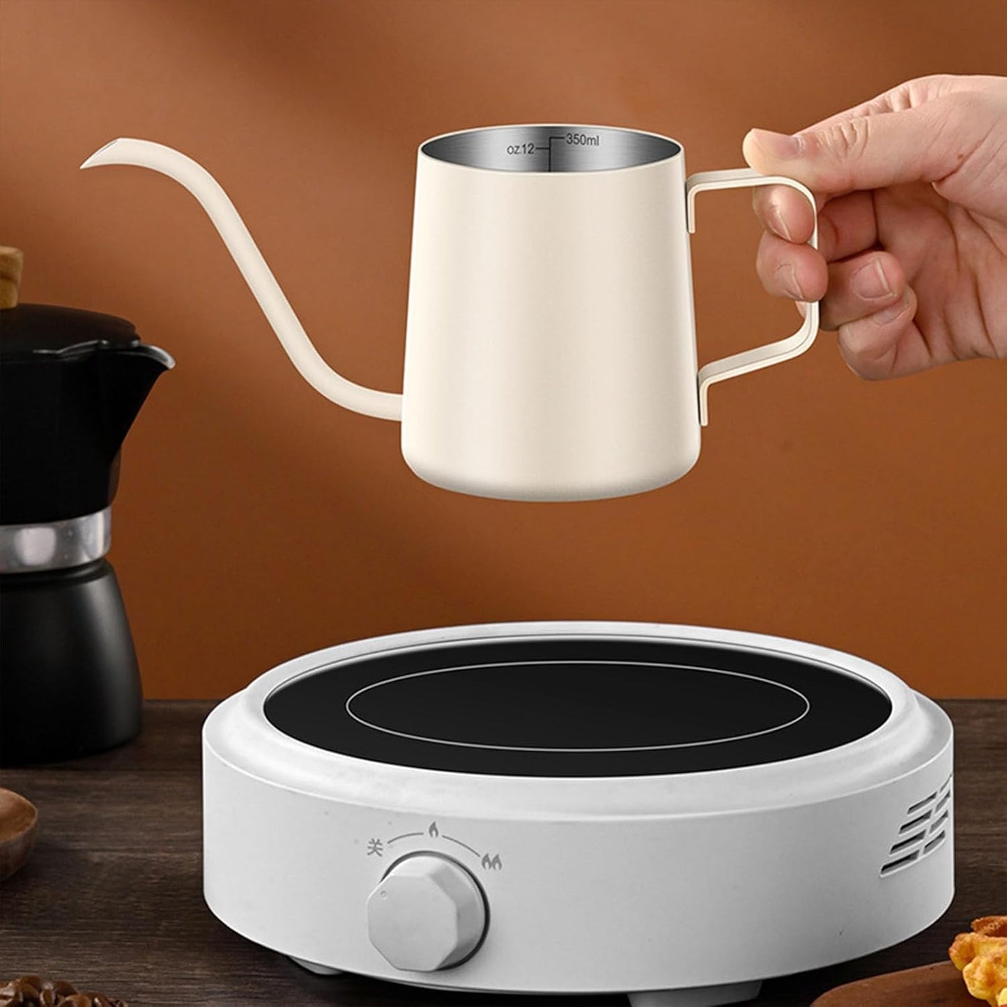 Stainless Steel Gooseneck Kettle for Pour Over Coffee and Tea Brewing