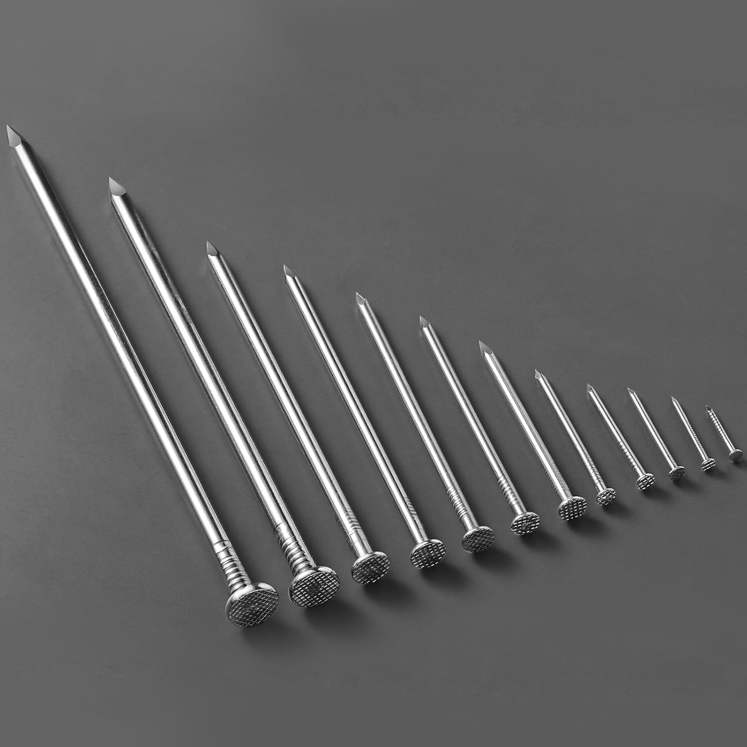 Stainless Steel Hardware Nails 1-1/2 inch, 300pcs - 1 lb Pack for Hanging Pictures, Small Wall & Wood Nails