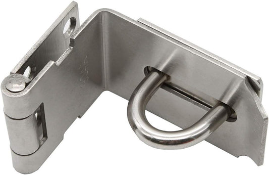 Stainless Steel Heavy Duty 90 Degree Door Hasp Latch for Push/Sliding/Barn Door Security