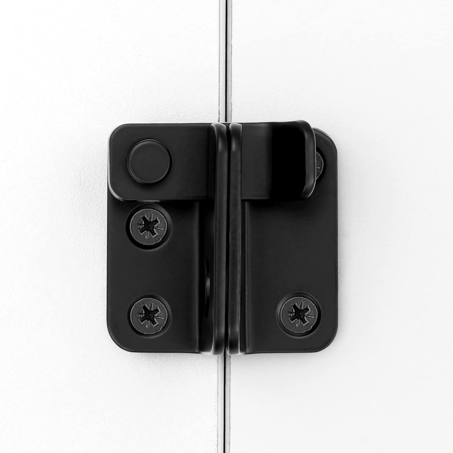 Stainless Steel Heavy Duty Flip Latch Set for Barn Gates, Doors, and Cabinets - 2 Pack, Black, 1.81" x 1.77