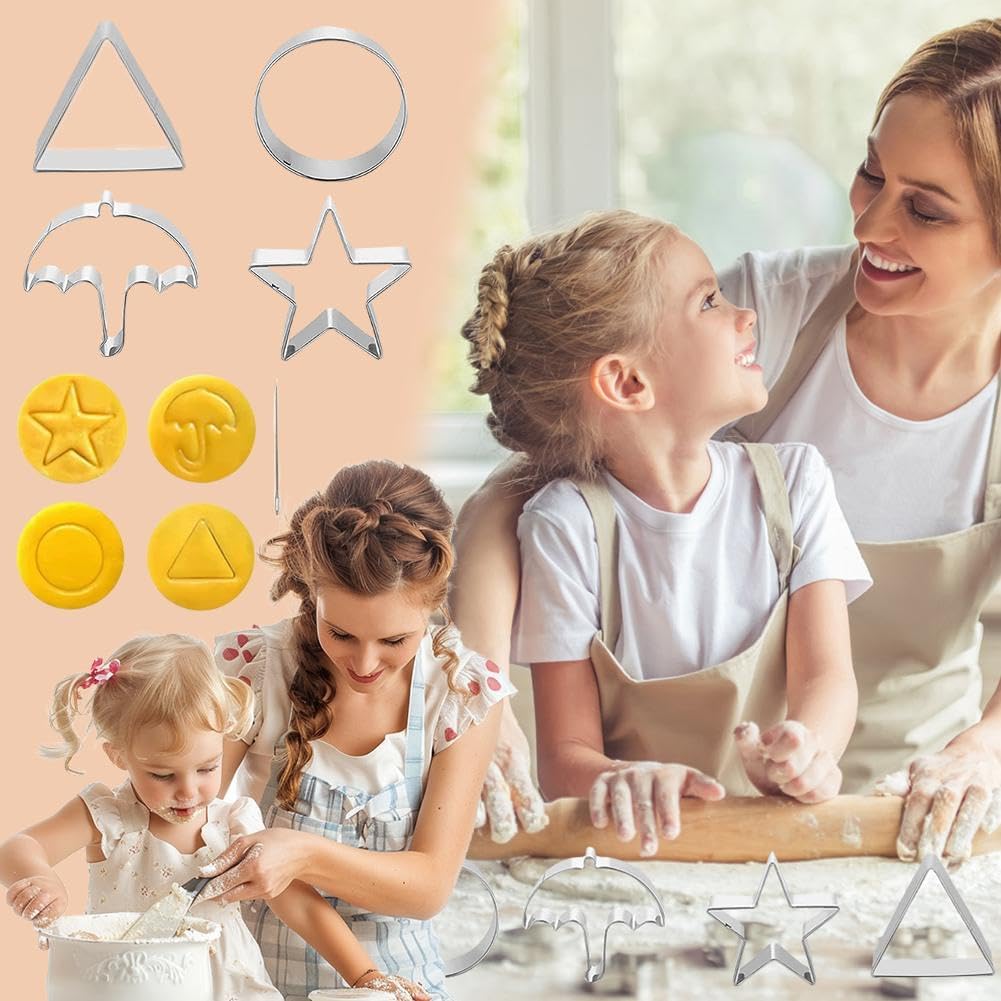 Stainless Steel Korean Sugar Candy & Biscuit Making Tools with Needle, Various Shapes for New Year Party Baking