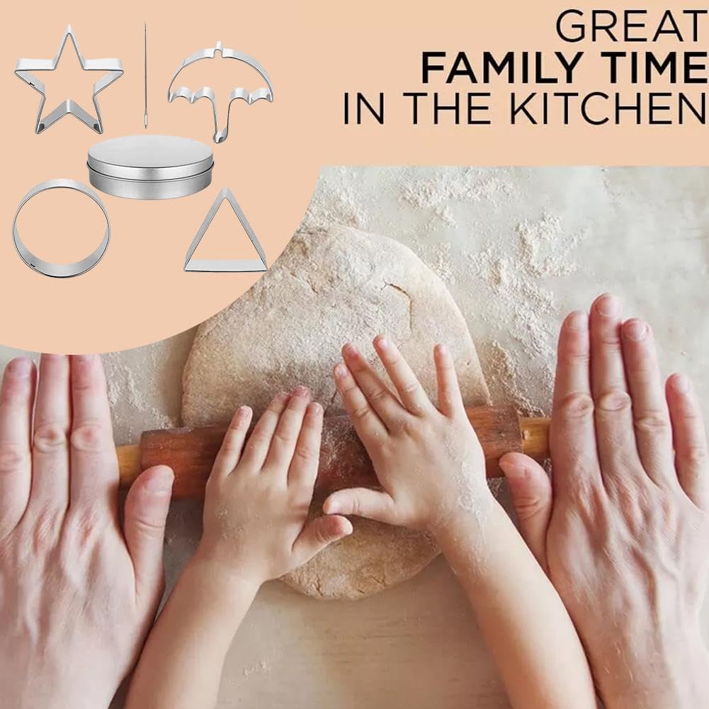 Stainless Steel Korean Sugar Candy & Biscuit Making Tools with Needle, Various Shapes for New Year Party Baking