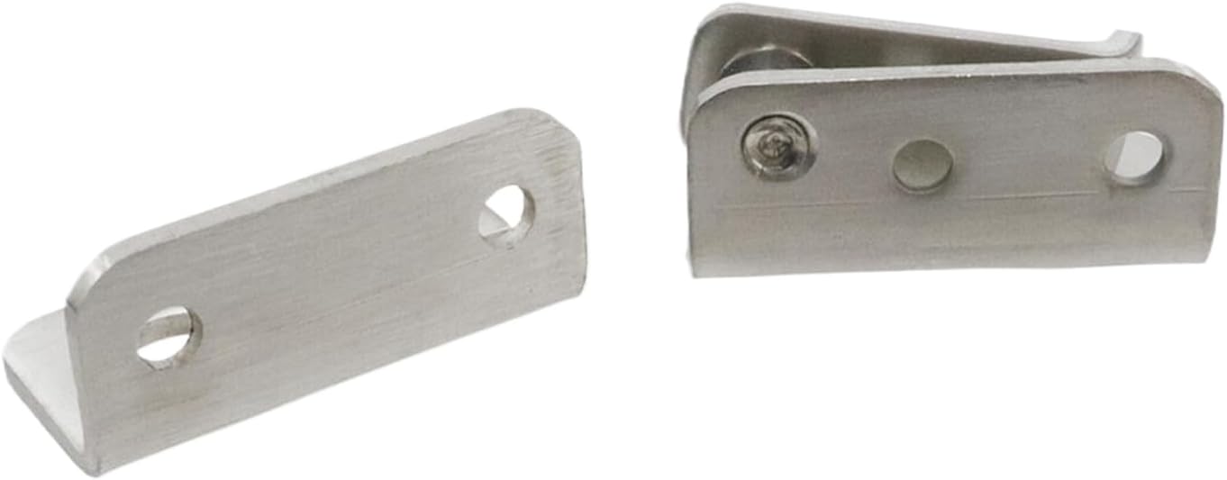 Stainless Steel Left Flip Door Latch Set for Cabinets, Bathrooms, Garages - 4 Pack